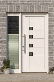 Алюминиевая входная дверь в коттедж SOLID DOOR Aluvet Esthetic